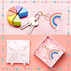 Handmade Woven Cotton Keychain KEYC-WH0034-18B-6