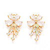 Brass Micro Pave Cubic Zirconia Pendants KK-N263-50G-1