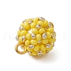 Seed Beads Beaded Charms PALLOY-MZ00314-03-4