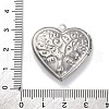 304 Stainless Steel Locket Pendants STAS-S171-13P-03-3