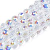 Electroplate Transparent Glass Beads Strands EGLA-N002-15-B03-4