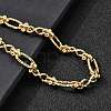 304 Stainless Steel Oval & Infinity Link Chain Bracelets for Women BJEW-K226-14C-G-3