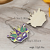 Wood Feather Dangle Earrings for Carnival Party KF5702-4-2