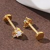 304 Stainless Steel Opal Stud Earrings EJEW-B143-01G-06-3