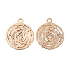 Long-Lasting Plated Brass Filigree Pendants KK-K336-25A-KCG-1
