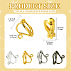 80Pcs 8 Colors Brass Clip-on Earring Findings FIND-YW0005-35-2