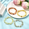 4Pcs Gemstone Beaded Stretch Bracelets Set BJEW-JB11180-2