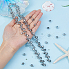 FIBLOOM Electroplate Transparent Glass Beads Strands EGLA-FI0001-01B-3