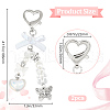 Beebeecraft 2Pcs Butterfly Alloy Pendant Decorations HJEW-BBC0001-03-2