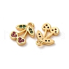 Brass Micro Pave Cubic Zirconia Charms KK-F898-08G-2