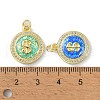 Brass Micro Pave Cubic Zirconia Pendants KK-A197-28G-3