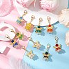 Angel Glass Pendant Decorations HJEW-MZ00214-2