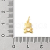 925 Sterling Silver Hollow Heart Bear Charms STER-R012-01G-3