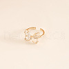 Butterfly Brass Glass Cuff Rings WGB6B8C-01-1
