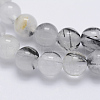 Natural Tourmalinated Quartz Beads Strands G-P336-02A-8mm-3