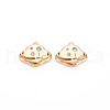 Brass Micro Pave Cubic Zirconia Charms KK-N232-277-1