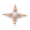 Rose Gold Brass Spritual Energy Generator DJEW-P003-01RG-2