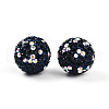Polymer Clay Pave Rhinestone Beads RB-T018-01G-2