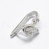 Anti-Tarnish Rhodium Plated 925 Sterling Silver Micro Pave Cubic Zirconia Pendant Bails STER-P034-25P-1