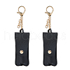 PU Leather Lipstick Holder Keychains AJEW-WH0270-203C-1