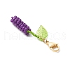Mulberry Glass Seed Beaded Pendant Decorations HJEW-MZ00267-01-4
