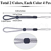 Gorgecraft 8Pcs 2 Colors Polyester Mobile Phon Straps AJEW-GF0009-47-2