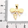 Brass Micro Pave Clear Cubic Zirconia Pendants KK-N268-79G-3