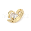 Brass Pave Cubic Zirconia Pendants KK-U062-32G-2