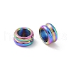Ion Plating(IP) 304 Stainless Steel Grooved Beads STAS-WH0055-04RC-2