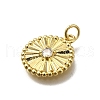 Brass Micro Pave Cubic Zirconia Pendants KK-C090-20G-2