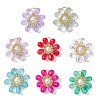 8Pcs 8 Colors Glass Pendants PALLOY-MZ00656-1