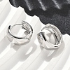 Brass Hoop Earrings EJEW-D320-19P-2