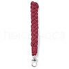 Handmade Macrame Cotton Threads Wrist Strap Pendant Decoration HJEW-JM02720-01-2