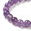 1Pc Round Natural Amethyst Beaded Stretch Bracelets BJEW-DJ0001-39-4