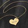 304 Stainless Steel Number 11:11 Pendant Necklaces NJEW-NH0002-01G-01-3