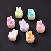UV Plating Rainbow Iridescent Acrylic European Beads SACR-E009-33-2