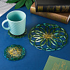 Boutigem 4Pcs 4 Style DIY Flower Pattern Cup Mat Silicone Molds DIY-BG0001-63-7