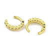 Brass Micro Pave Clear Cubic Zirconia Cuff Earrings EJEW-C104-002G-2