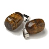 Natural Tiger Eye Pendants G-Z067-03P-09-3