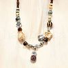 Ethnic Style Alloy & Porcelain Ceramic Beads Pendant Tassel Y Necklaces NJEW-D308-03B-4
