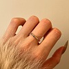 925 Sterling Silver Micro Pave Cubic Zirconia Finger Rings for Women RJEW-F180-04G-3