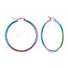 304 Stainless Steel Big Hoop Earrings EJEW-F105-07M-1