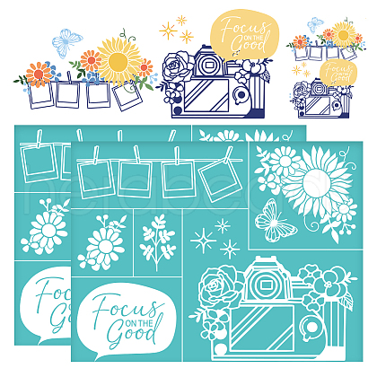 Self-Adhesive Silk Screen Printing Stencil DIY-WH0338-307-1