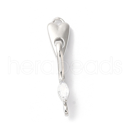 Brass S-Hook Clasps KK-C062-043P-1