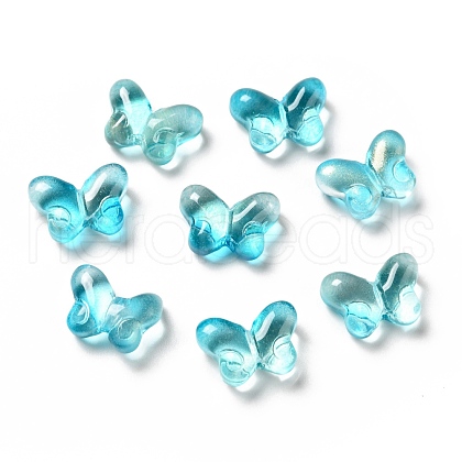 Transparent Baking Paint Glass Beads GLAA-F115-01F-1