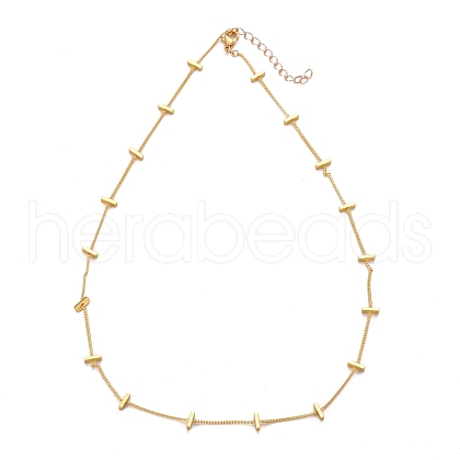 Brass Twisted Chain Curb Chain Necklaces NJEW-JN03092-03-1