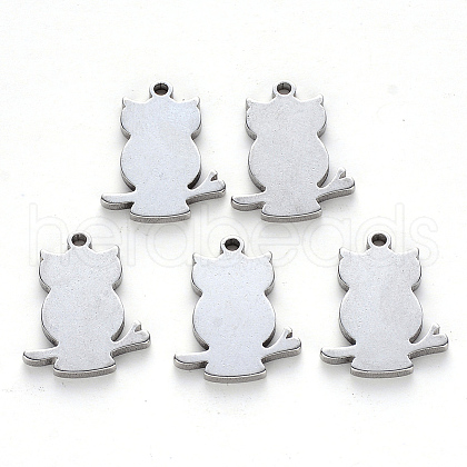 Tarnish Resistant 201 Stainless Steel Pendants STAS-N092-35B-1