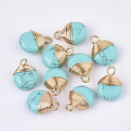 Synthetic Turquoise Pendants G-S344-94-1