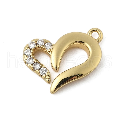 Brass Micro Pave Cubic Zirconia Pendants KK-Q091-04A-G-1