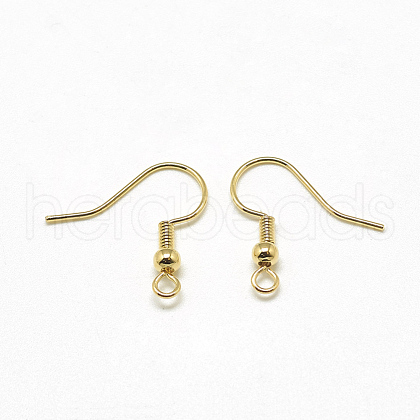 Brass Earring Hooks KK-T032-006G-1